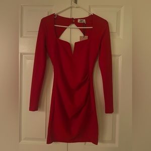 Tiger Mist Bodycon Red Mini Dress